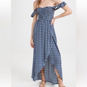 Tiarre Hawaii navy and white maxi dress